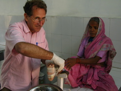 Bandaging a Leper's Foot.